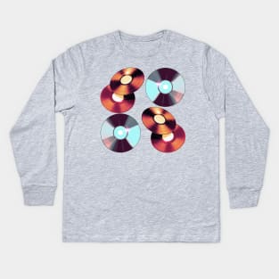 Retro CD DVD discs Kids Long Sleeve T-Shirt